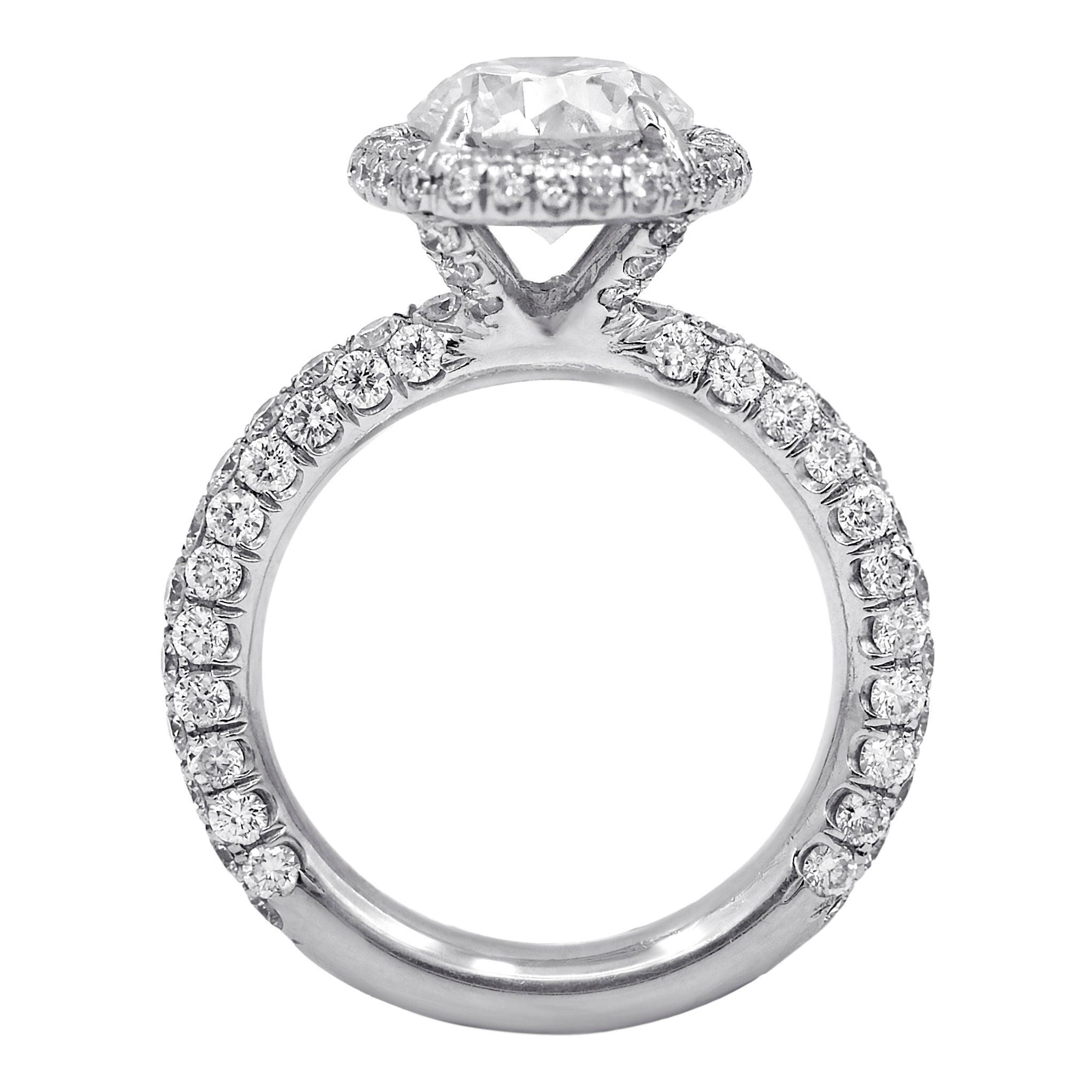 1.70ct Round Halo Diamond Engagement Ring