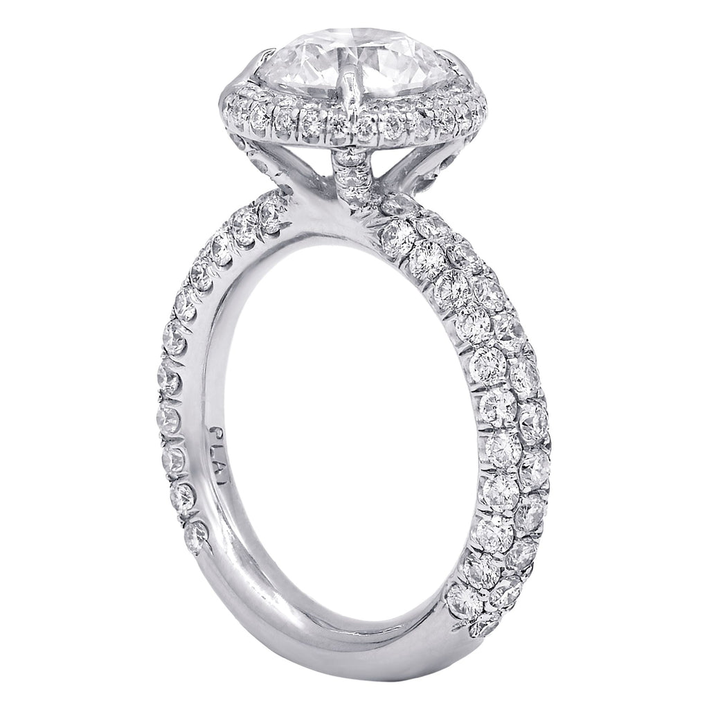 1.70ct Round Halo Diamond Engagement Ring