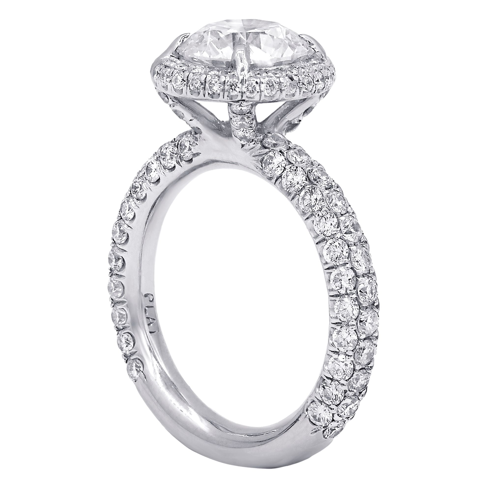 1.70ct Round Halo Diamond Engagement Ring