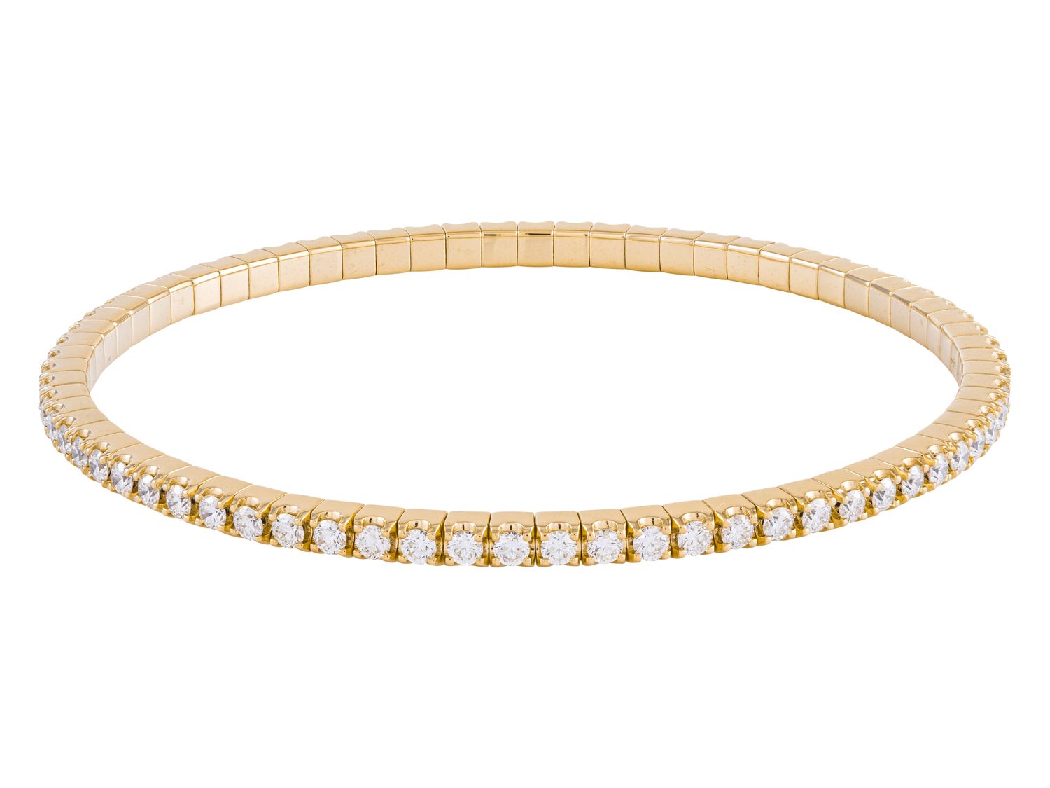 Diamond Bangle - 14 KT Yellow Gold