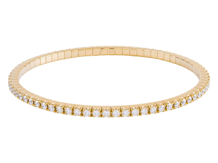 Diamond Bangle - 14 KT Yellow Gold