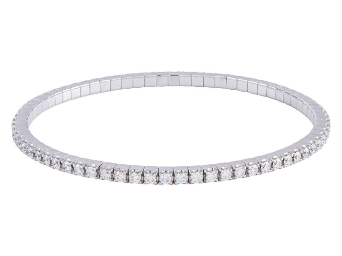 Diamond Bangle - 14 KT White Gold
