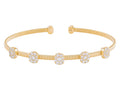 Diamond Bangle - 14 KT Yellow Gold