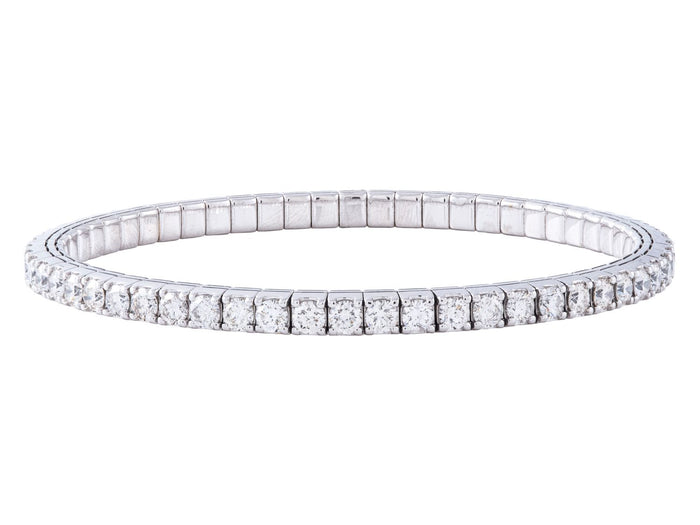 Diamond Bangle - 14 KT White Gold