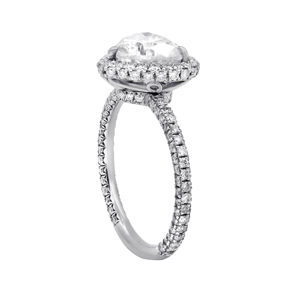 2.01ct Heart Diamond Halo Engagement Ring