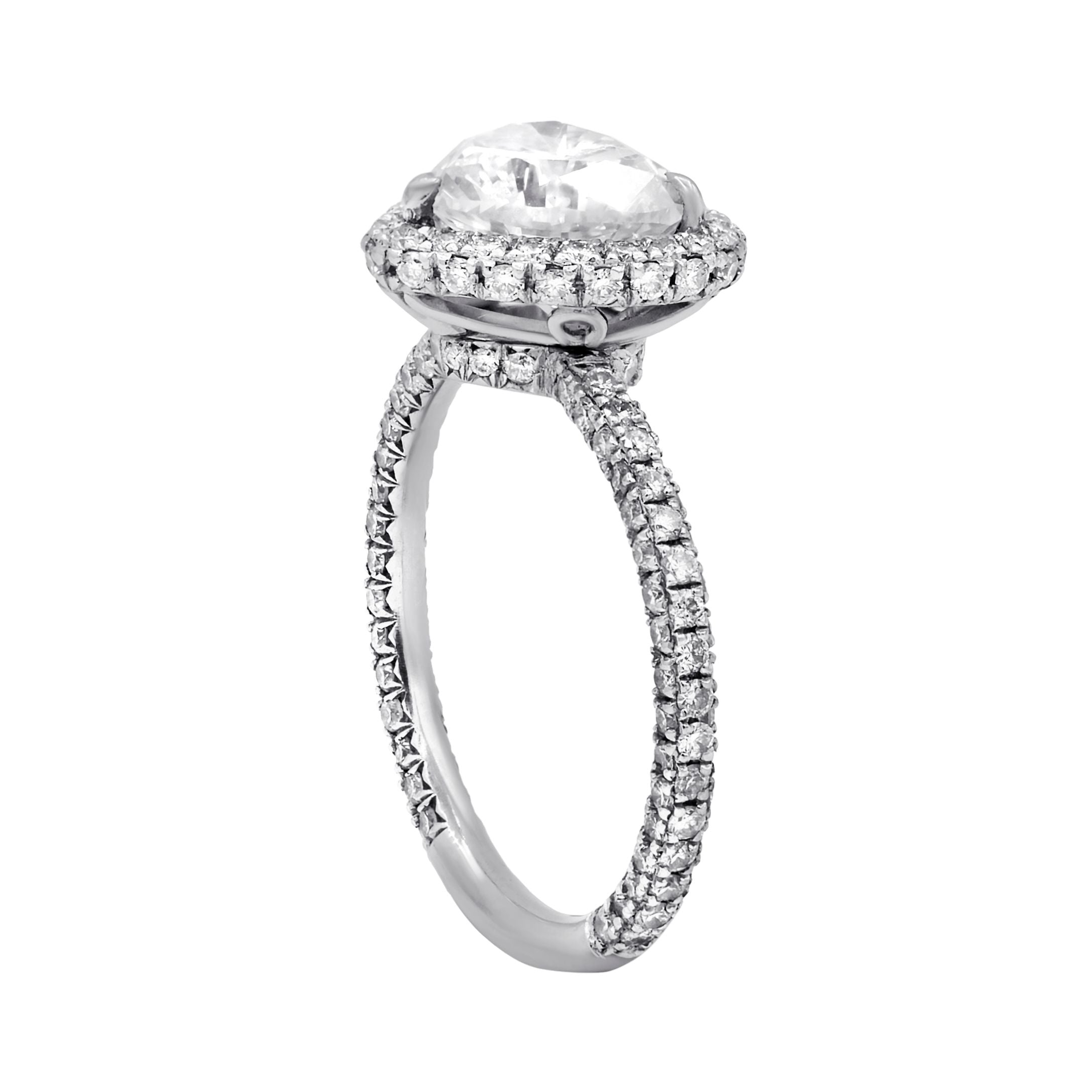 2.01ct Heart Diamond Halo Engagement Ring