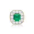 Emerald Halo Diamond Ring