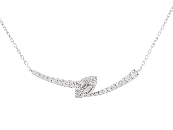Diamond Necklace - 14 KT White Gold