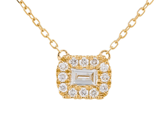 Diamond Necklace - 14 KT Yellow Gold