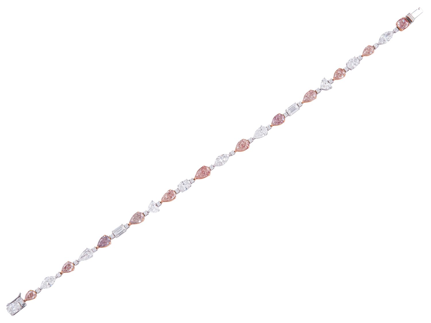 Diamond Bracelet - 18 KT Rose and White Gold