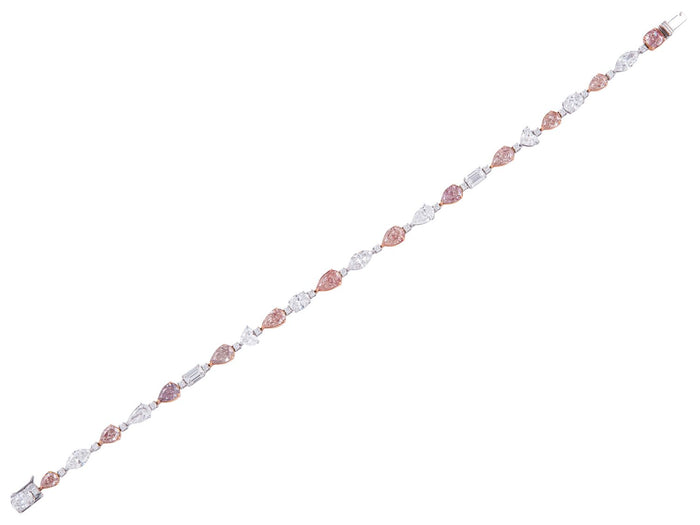 Diamond Bracelet - 18 KT Rose and White Gold