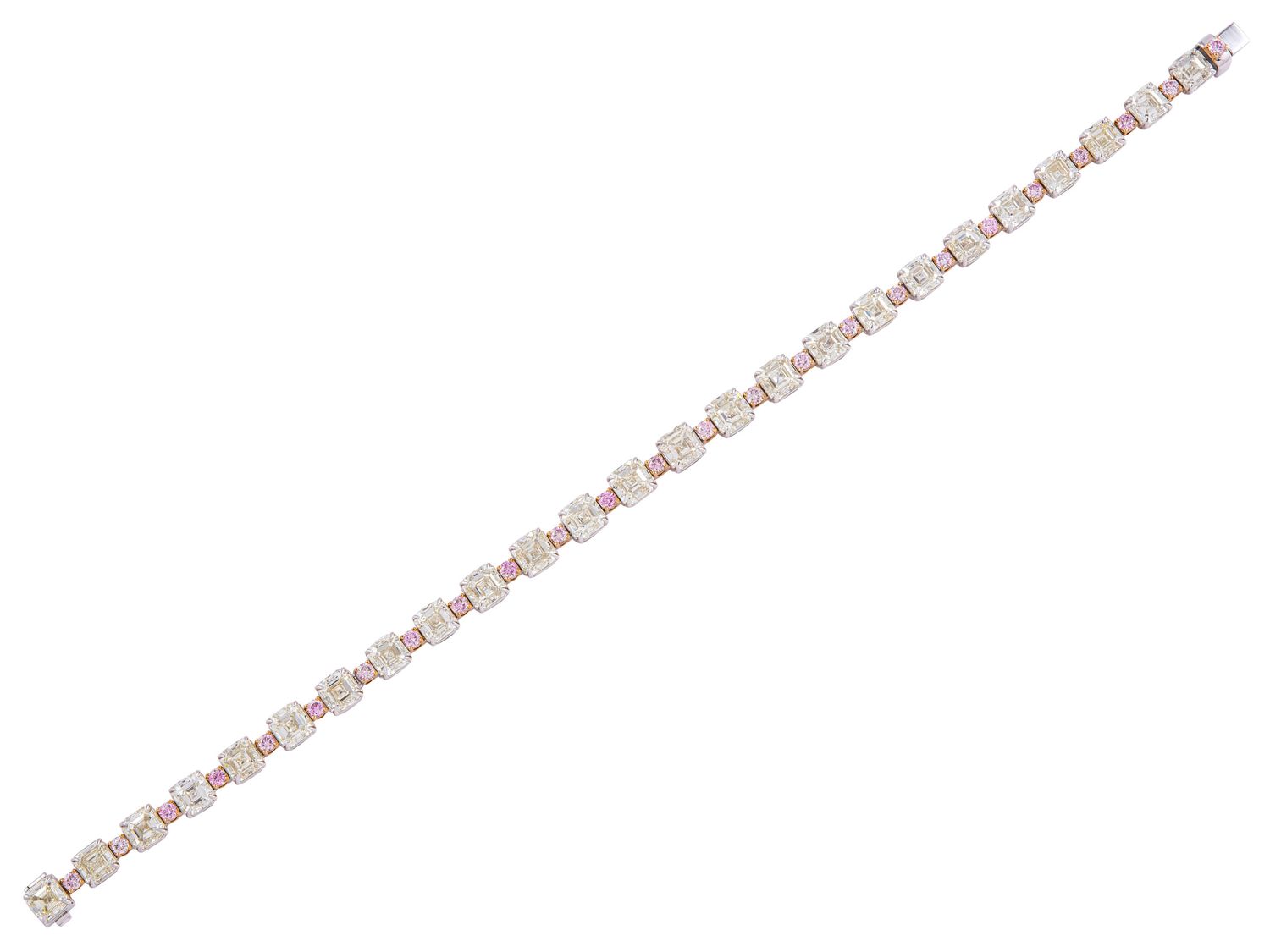 Diamond Bracelet - 18 KT Rose and White Gold