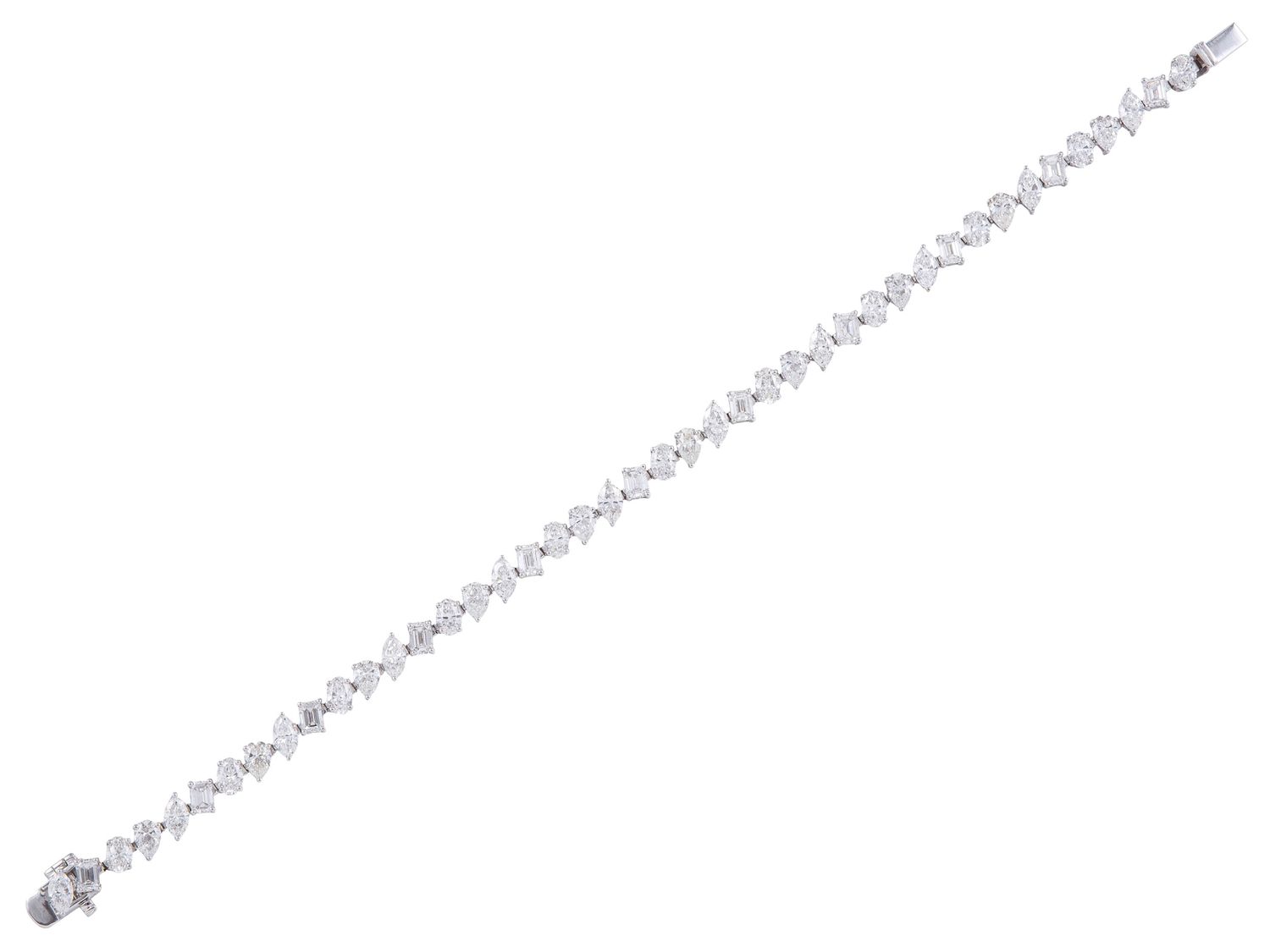 Diamond Bracelet - 18 KT White Gold