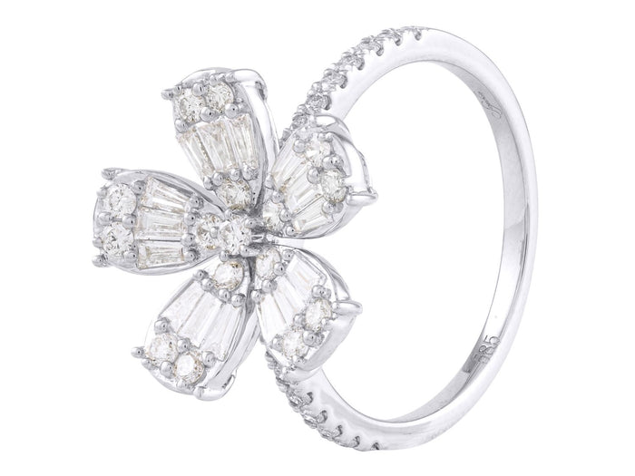 Diamond Ring - 14 KT White Gold