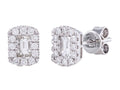 Diamond Earrings - 14 KT White Gold