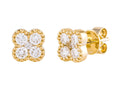 Diamond Earrings - 14 KT Yellow Gold