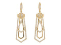 Diamond Earrings - 14 KT Yellow Gold