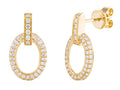 Diamond Earrings - 14 KT Yellow Gold