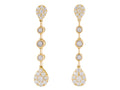 Diamond Earrings - 14 KT Yellow Gold