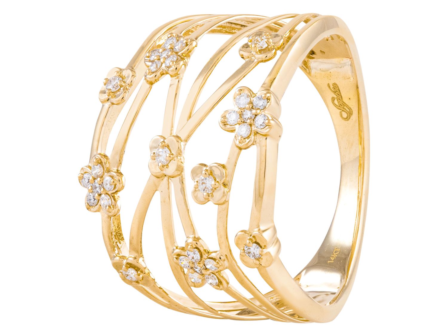 Diamond Ring - 14 KT Yellow Gold