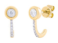 Diamond Earrings - 14 KT Yellow Gold
