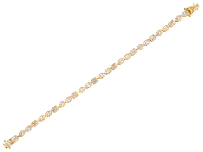 Diamond Bracelet - 14 KT Yellow Gold