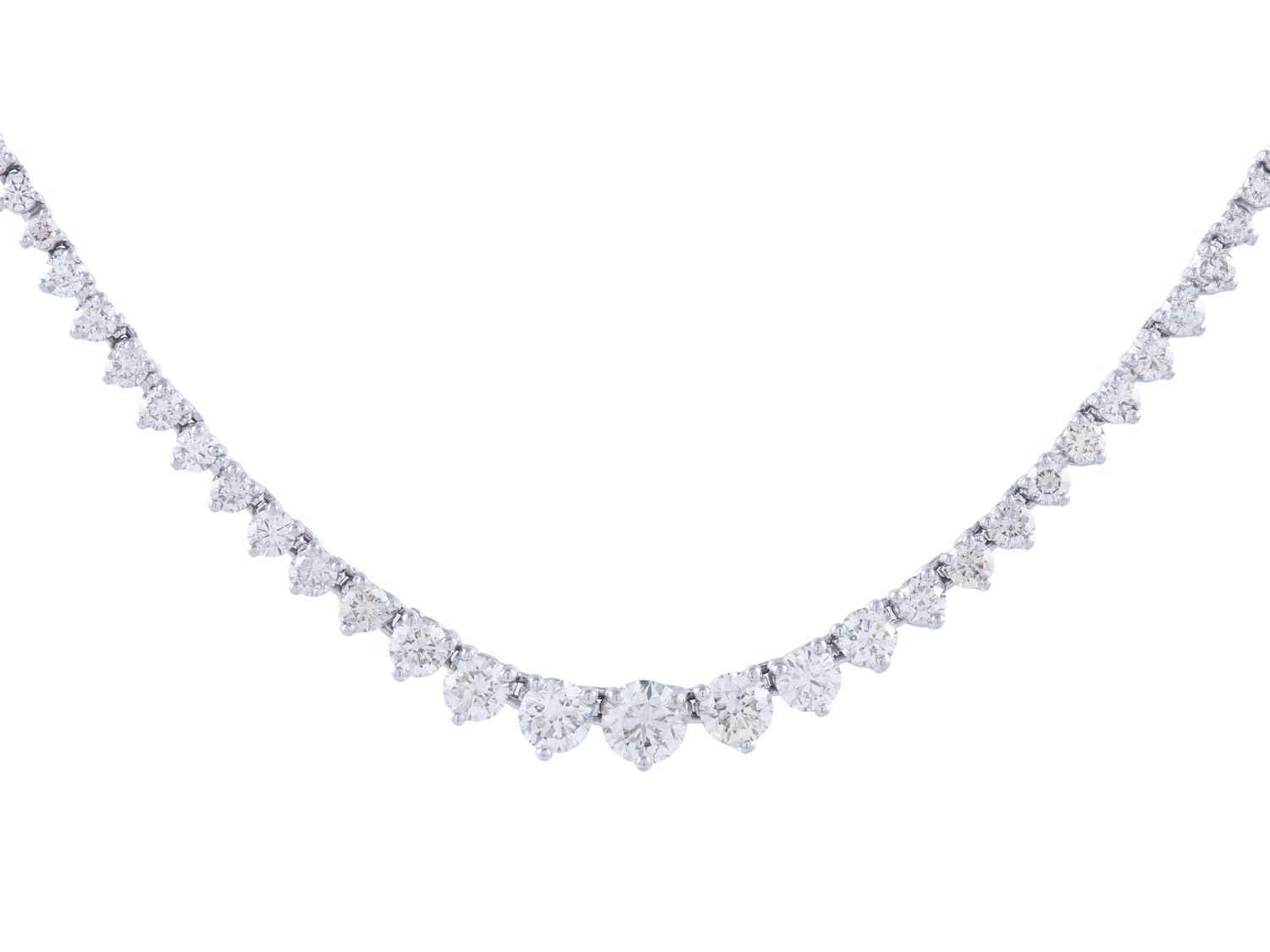 Diamond Necklace - 14 KT White Gold