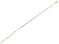 Diamond Bracelet - 14 KT White and Yellow Gold