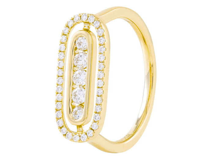 Diamond Ring - 14 KT Yellow Gold