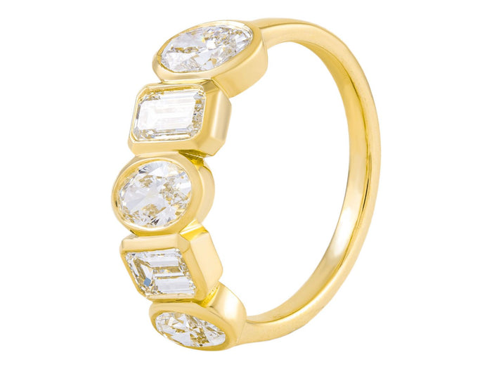Diamond Band - 14 KT Yellow Gold