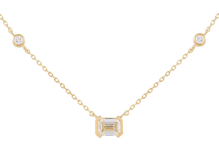 Diamond Necklace - 14 KT Yellow Gold