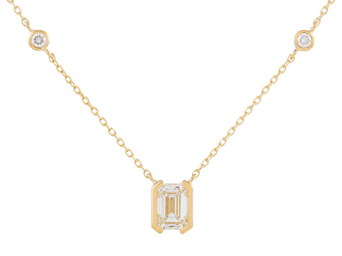 Diamond Necklace - 14 KT Yellow Gold