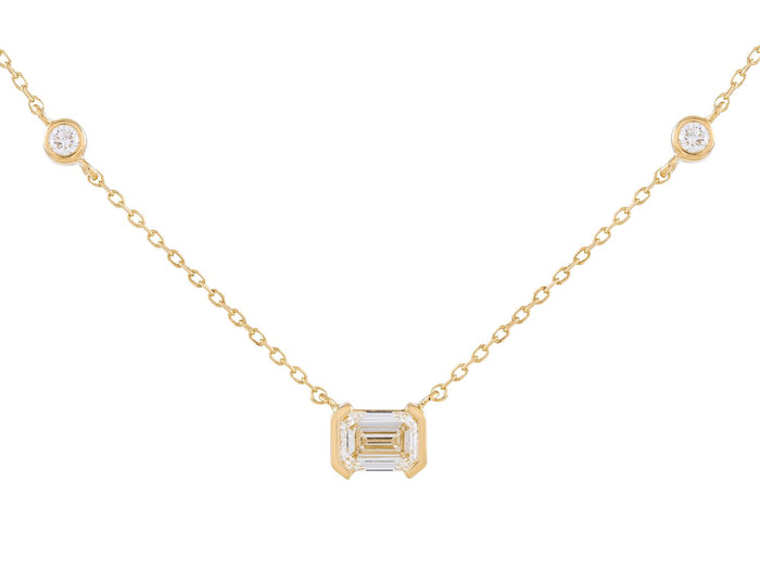 Diamond Necklace - 14 KT Yellow Gold