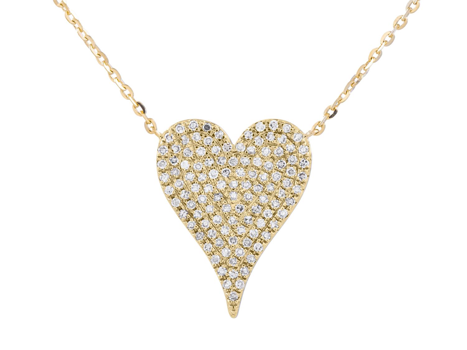 Diamond Necklace - 14 KT Yellow Gold