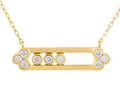 Diamond Necklace - 14 KT Yellow Gold