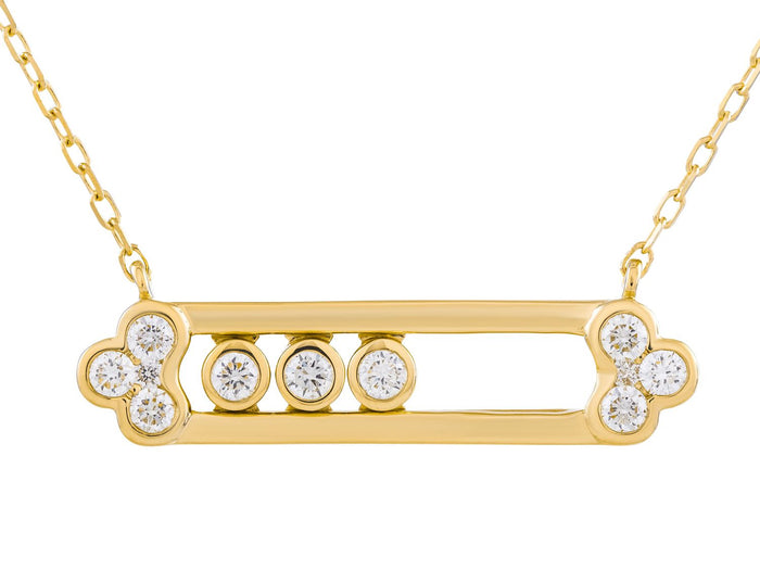 Diamond Necklace - 14 KT Yellow Gold