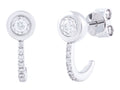 Diamond Earrings - 14 KT White Gold