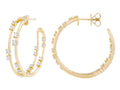 Diamond Earrings - 14 KT Yellow Gold
