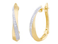 Diamond Earrings - 14 KT Yellow Gold