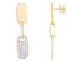Diamond Earrings - 14 KT Yellow Gold