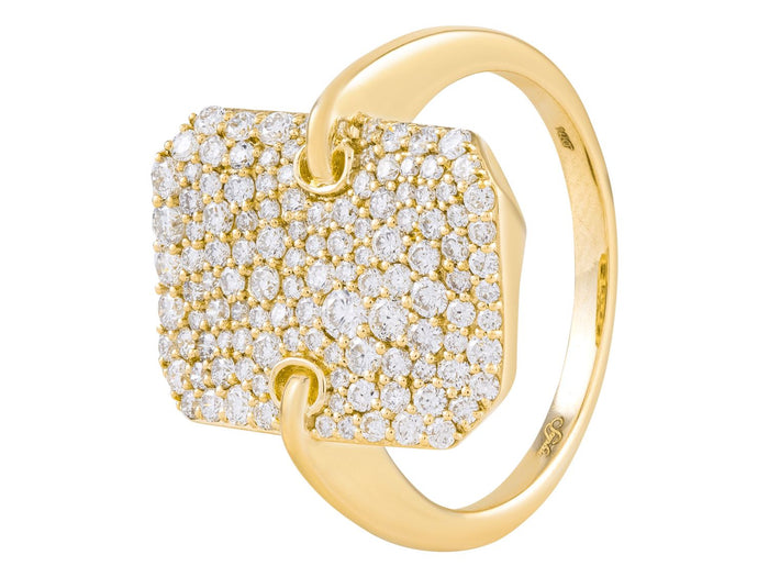 Diamond Ring - 14 KT Yellow Gold