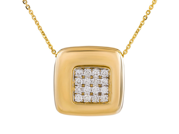 Diamond Necklace - 14 KT Yellow Gold