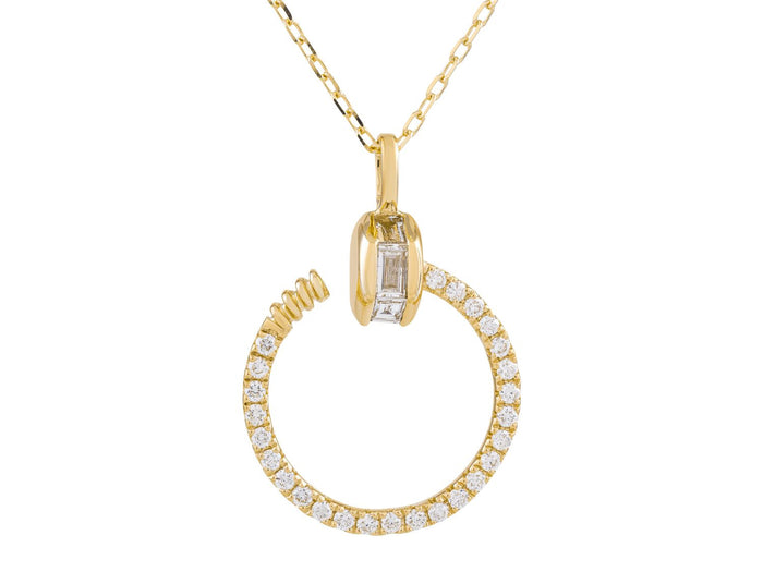 Diamond Necklace - 14 KT Yellow Gold