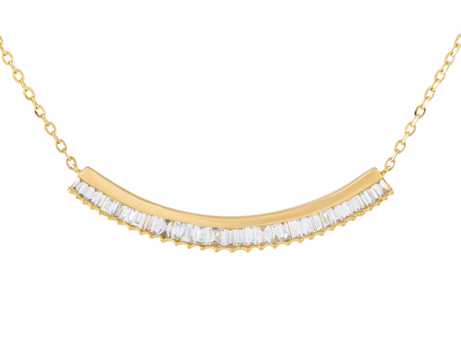 Diamond Necklace - 14 KT Yellow Gold