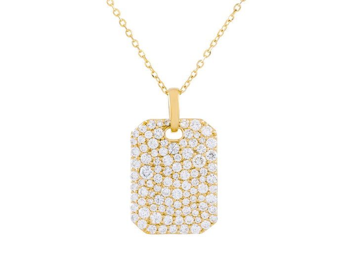 Diamond Necklace - 14 KT Yellow Gold