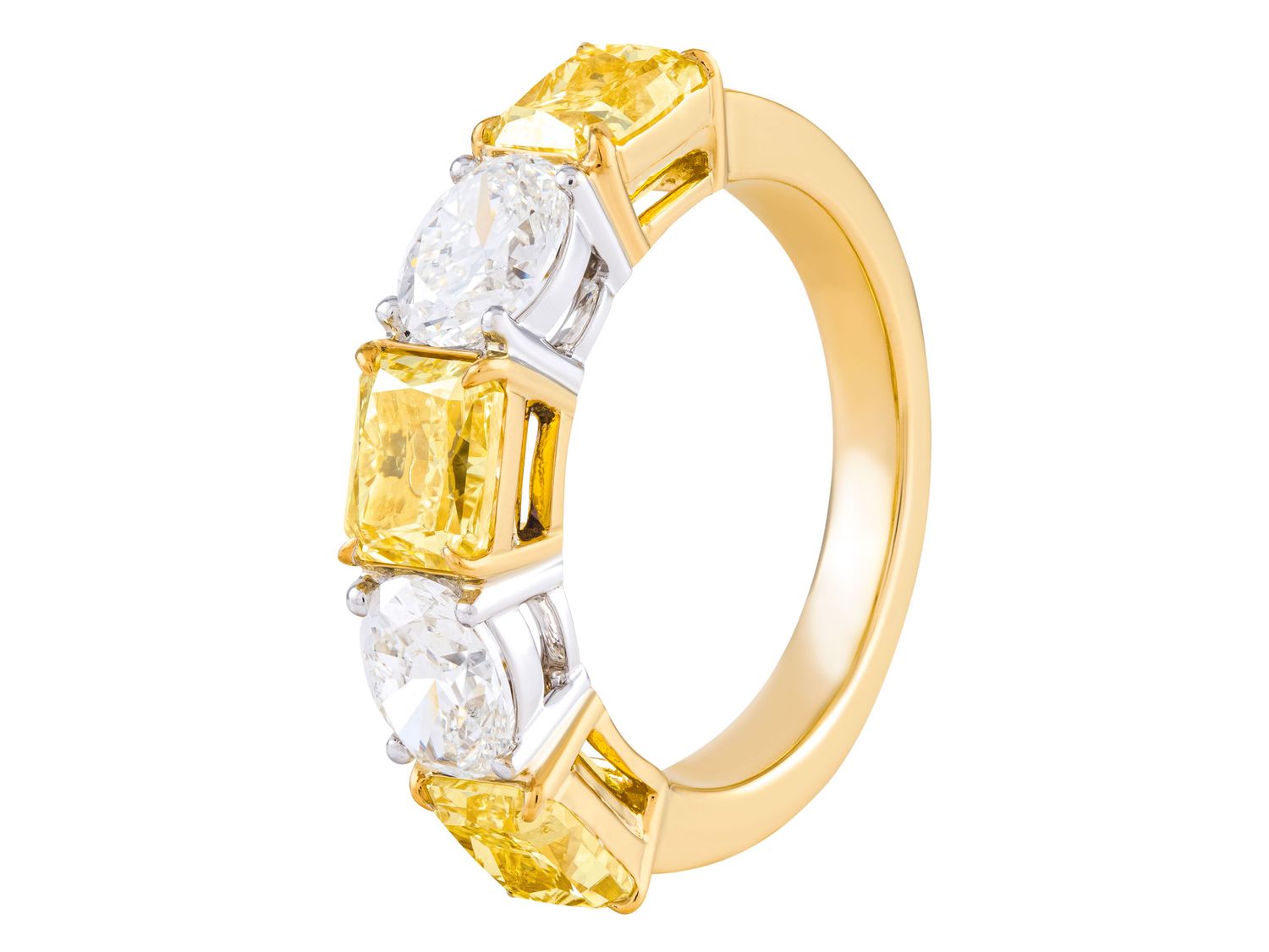 Diamond Ring - 18 KT White and Yellow Gold