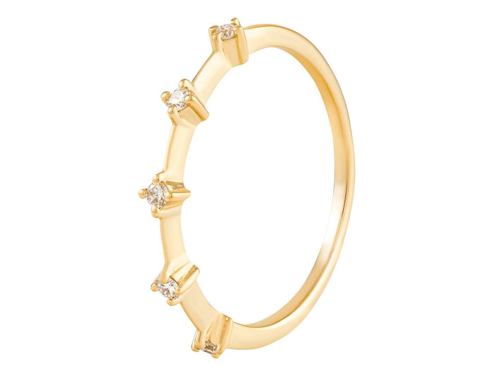 Diamond Ring - 14 KT Yellow Gold