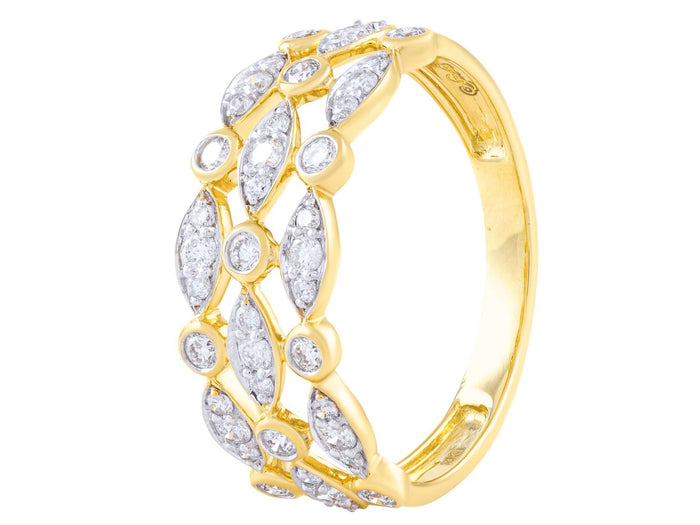 Diamond Ring - 14 KT Yellow Gold