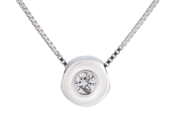 Diamond Necklace - 14 KT White Gold