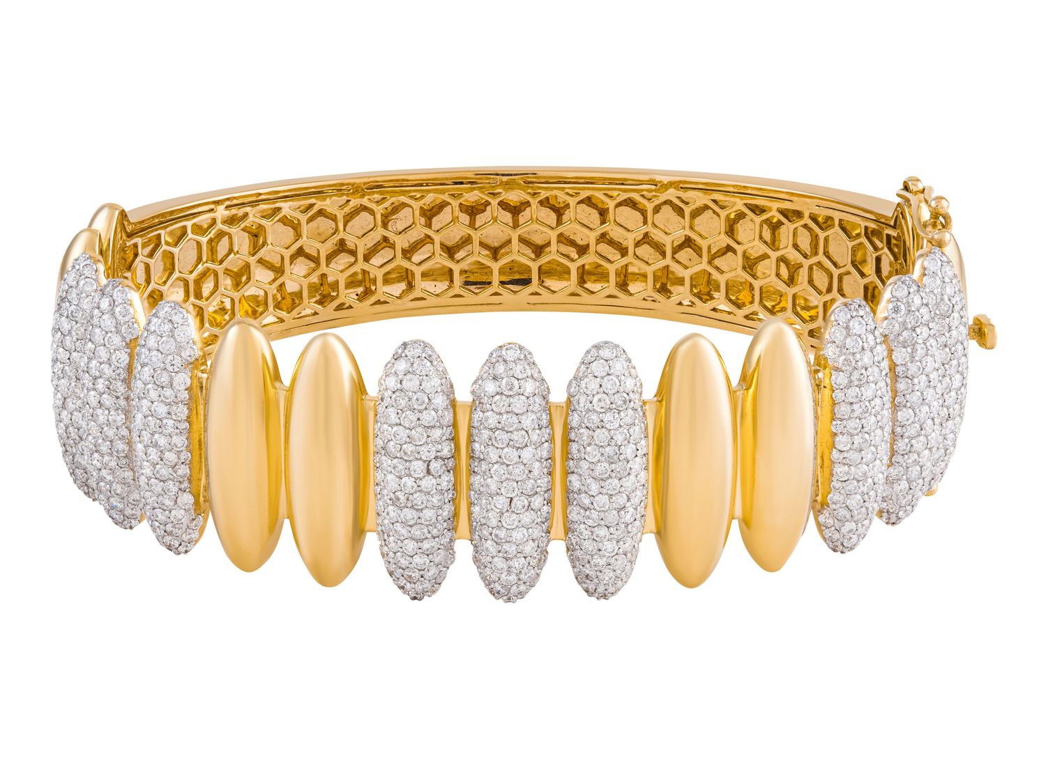 Diamond Bangle - 14 KT Yellow Gold